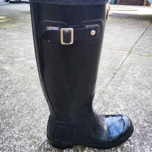 Hunter Rain Boots - Original Gloss Tall (Black) - Picture 3 of 6